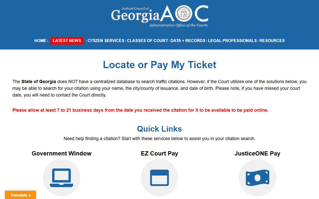 Georgia Traffic Ticket Records reference image 4